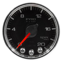 Load image into Gallery viewer, Autometer Spek-Pro Gauge Pyro. (Egt) 2 1/16in 2000f Stepper Motor W/Peak &amp; Warn Blk/Chrm
