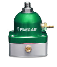 Load image into Gallery viewer, Fuelab 515 Carb Adjustable FPR Large Seat 1-3 PSI (2) -6AN In (1) -6AN Return - Green
