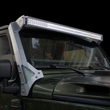Load image into Gallery viewer, Go Rhino 07-18 Jeep Wrangler JK/JKU (Ex Mjve/392/4xe) Windshield Light Bar Mount Brkt - 50in Sgl Row
