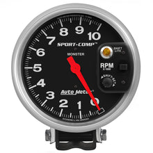 Load image into Gallery viewer, Autometer Sport-Comp 5 inch 10,000 RPM Pedestal Mount Tachometer (Shift-Lite on Control Shield)
