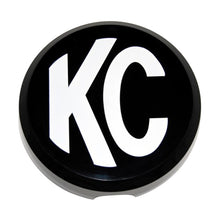 Load image into Gallery viewer, KC HiLiTES 6in. Round Hard Cover for Daylighter/SlimLite/Pro-Sport (Single) - Black w/White KC Logo
