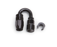 Load image into Gallery viewer, Russell Performance 3/8in SAE Quick Disc Female to -6 Hose Black 180 Degree Hose End
