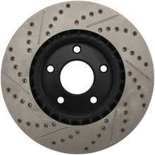 Load image into Gallery viewer, StopTech 1/02-05 Infiniti G35 (alloy disc) / 6/02-05 Nissan 350Z Slotted &amp; Drilled Left Front Rotor
