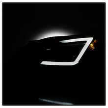 Load image into Gallery viewer, xTune 13-15 Nissan Sentra DRL LED Light Bar Proj Halogen Headlights - Blk Smoke (PRO-JH-NS13-LB-BSM)
