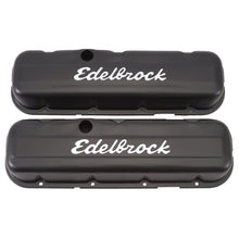 Load image into Gallery viewer, Edelbrock Valve Cover Signature Series Chevrolet 1965 and Later 396-502 V8 Low Black
