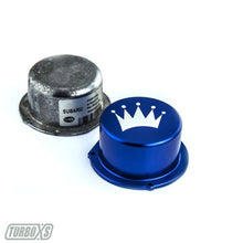 Load image into Gallery viewer, Turbo XS 15-16 Subaru WRX Billet Aluminum Vacuum Pump Cover - Blue
