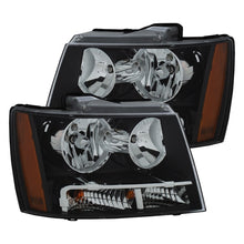 Load image into Gallery viewer, ANZO 2007-2014 Chevrolet Tahoe/Suburban Crystal Headlights Black
