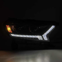 Load image into Gallery viewer, AlphaRex 2019+ Ford Ranger PRO-Series Proj Headlights Plank Style Alpha Black w/Seq Signal/DRL

