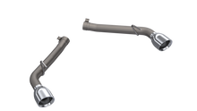 Load image into Gallery viewer, QTP 10-13 Chevrolet Camaro SS 6.2L 304SS Eliminator Muffler Delete Axle Back Exhaust w/4.5in Tips
