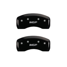 Load image into Gallery viewer, MGP 4 Caliper Covers Engraved Front &amp; Rear MGP Black Finish Silver Char 2019 Lincoln Continental
