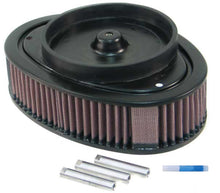 Load image into Gallery viewer, K&amp;N Universal Custom Air Filter - Oval - Red - 8.813 L x 6.188in W x 2.25in H
