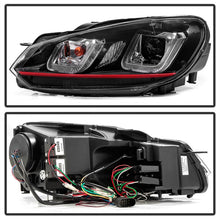 Load image into Gallery viewer, Spyder Volkswagen Golf / GTI 10-13 Version 3 Projector Headlights - Black PRO-YD-VG10V3R-DRL-BK
