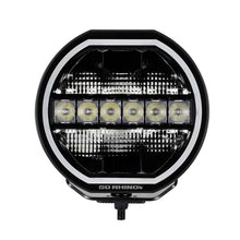 Load image into Gallery viewer, Go Rhino Xplor Blackout Series Maxline LED Hi/Low Beam w/Multi DRL (Surface Mount) 9in. - Blk
