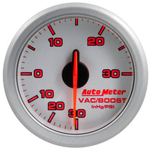 Load image into Gallery viewer, Autometer Airdrive 2-1/6in Boost/Vac Gauge 30in HG/30 PSI - Silver
