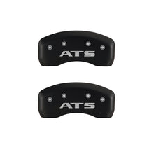 Load image into Gallery viewer, MGP 4 Caliper Covers Engraved Front Cadillac Engraved Rear ATS Red finish silver ch
