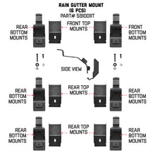 Load image into Gallery viewer, Go Rhino 6pc Rain Gutter Mounting Kit for SRM Rack
