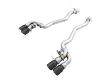 Load image into Gallery viewer, AWE Tuning 18-19 BMW M5 (F90) 4.4T AWD SwitchPath Axle-back Exhaust - Diamond Black Tips
