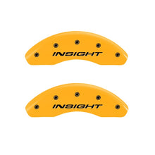 Load image into Gallery viewer, MGP Front set 2 Caliper Covers Engraved Front Insight Yellow finish black ch
