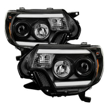 Load image into Gallery viewer, Spyder Toyota Tacoma 12-15 Projector Headlights Light Bar DRL Black PRO-YD-TT12-LBDRL-BK
