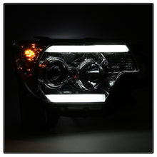 Load image into Gallery viewer, Spyder Toyota Tacoma 12-16 Projector Headlights Light Bar DRL Chrome PRO-YD-TT12-LBDRL-C
