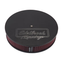 Load image into Gallery viewer, Edelbrock Air Cleaner Victor Series Round Aluminum Top Cloth Element 14In Dia X 3 125In Black
