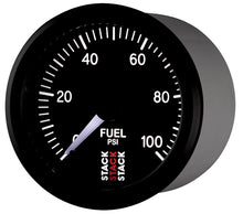 Load image into Gallery viewer, Autometer Stack 52mm 0-100 PSI 1/8in NPTF Male Pro Stepper Motor Fuel Pressure Gauge - Black
