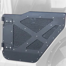Load image into Gallery viewer, DV8 18-22 Jeep 4 Door JL/JT Aluminum Half Doors with Perforated Mesh Front
