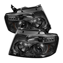 Load image into Gallery viewer, Spyder Ford F150 04-08 Projector Headlights Version 2 LED Halo LED Smke PRO-YD-FF15004-HL-G2-SM
