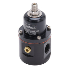Load image into Gallery viewer, Edelbrock Fuel Pressure Regulator Carbureted 160 GPH 5-10 PSI 3/8In In/Out 3/8In Return Black
