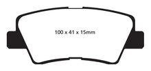 Load image into Gallery viewer, EBC 09-11 Hyundai Azera 3.3 Yellowstuff Rear Brake Pads
