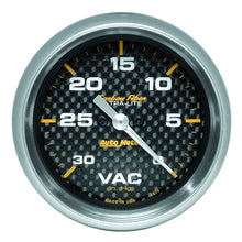 Load image into Gallery viewer, AutoMeter Gauge Vacuum 2-5/8in. 30Inhg Digital Stepper Motor Carbon Fiber
