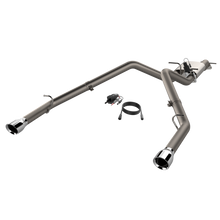 Load image into Gallery viewer, QTP 2019 + Ram 1500 CC/SB 5.7L Screamer 304 SS Cat Back Exhaust Split Rear Exit w/3in Tips

