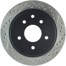 Load image into Gallery viewer, StopTech 03-05 350Z / 03-04 G35 / 03-05 G35X SportStop Slotted &amp; Drilled Rear Left Rotor
