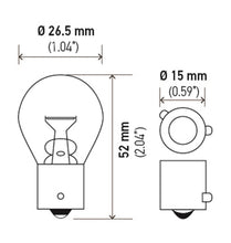 Load image into Gallery viewer, Hella Bulb 9507 24V 21W BAU15s S8 AMBER
