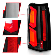 Load image into Gallery viewer, ANZO 2015-2020 Chevrolet Tahoe LED Tail Lights w/ Light Bar Black Housing Clear Lens
