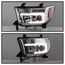 Load image into Gallery viewer, Spyder 07-13 Toyota Tundra V2 Light Bar DRL Projector Headlights - Chrome (PRO-YD-TTU07V2-LB-C)
