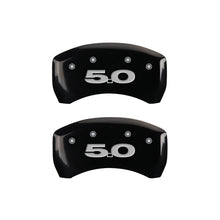 Load image into Gallery viewer, MGP Rear set 2 Caliper Covers Engraved Rear Cobra Black finish silver ch
