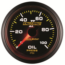 Load image into Gallery viewer, Autometer Ultra-Lite II 52mm 0-100 PSI Mechanical Oil Pressure Gauge
