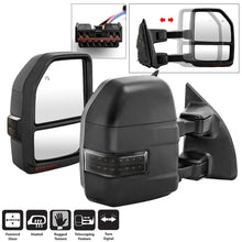 Load image into Gallery viewer, xTune 99-07 Ford SuperDuty Heated LED Telescoping Pwr Mirrors-Smk (Pair) (MIR-FDSD99S-G4-PW-RSM-SET)
