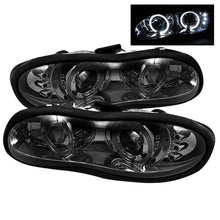 Load image into Gallery viewer, Spyder Chevy Camaro 98-02 Projector Headlights LED Halo LED Smke - Low H1 PRO-YD-CCAM98-HL-SM

