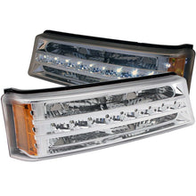 Load image into Gallery viewer, ANZO 2003-2006 Chevrolet Silverado 1500 LED Parking Lights Chrome w/ Amber Reflector
