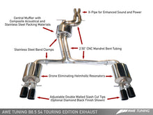 Load image into Gallery viewer, AWE Tuning Audi B8.5 S4 3.0T Touring Edition Exhaust System - Diamond Black Tips (102mm)
