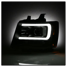 Load image into Gallery viewer, Spyder 07-14 Chevy Suburban/1500/2500/Tahoe V2 Projector Headlights All Blk PRO-YD-CSUB07V2-DRL-BKV2
