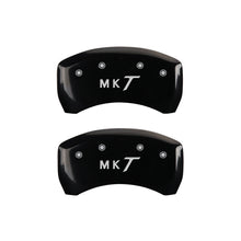 Load image into Gallery viewer, MGP 4 Caliper Covers Engraved Front Lincoln Engraved Rear MKT Black finish silver ch
