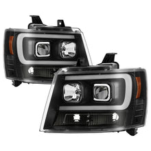Load image into Gallery viewer, Spyder 07-14 Chevy Suburban/1500/2500/Tahoe V2 Projector Headlights All Blk PRO-YD-CSUB07V2-DRL-BKV2
