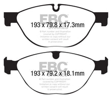 Load image into Gallery viewer, EBC 13+ Jaguar F-Type (Cast Iron Only) 3.0 Supercharged (380) Perf Pkg Yellowstuff Front Brake Pads
