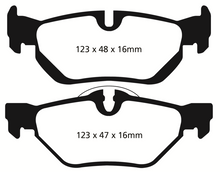 Load image into Gallery viewer, EBC 13+ BMW X1 2.0 Turbo (28i) Greenstuff Rear Brake Pads
