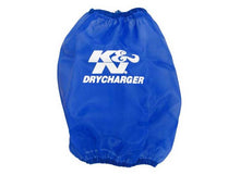 Load image into Gallery viewer, K&amp;N Drycharger Round Tapered Air Filter Wrap 6.5in Base ID/4.5in Top ID/7in H - Blue
