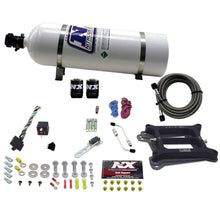 Load image into Gallery viewer, Nitrous Express 4150 4-BBL/Gasoline Nitrous Kit (50-300HP) w/15lb Bottle
