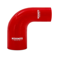 Load image into Gallery viewer, Mishimoto Silicone Reducer Coupler 90 Degree 2in to 3in - Red
